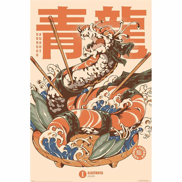 Ilustrata - Dragon Sushi - Poster | yvolve Shop