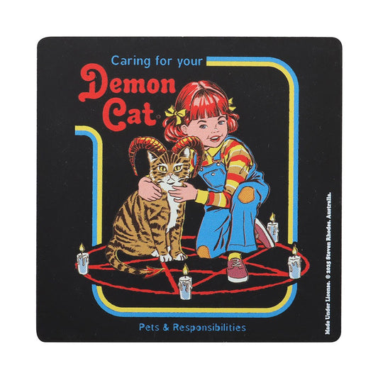 Steven Rhodes - Caring for your Demon Cat - Coaster