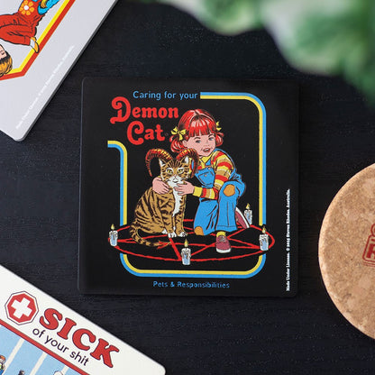 Steven Rhodes - Caring for your Demon Cat - Untersetzer