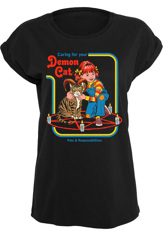 Steven Rhodes - Caring for your Demon Cat - Girlshirt