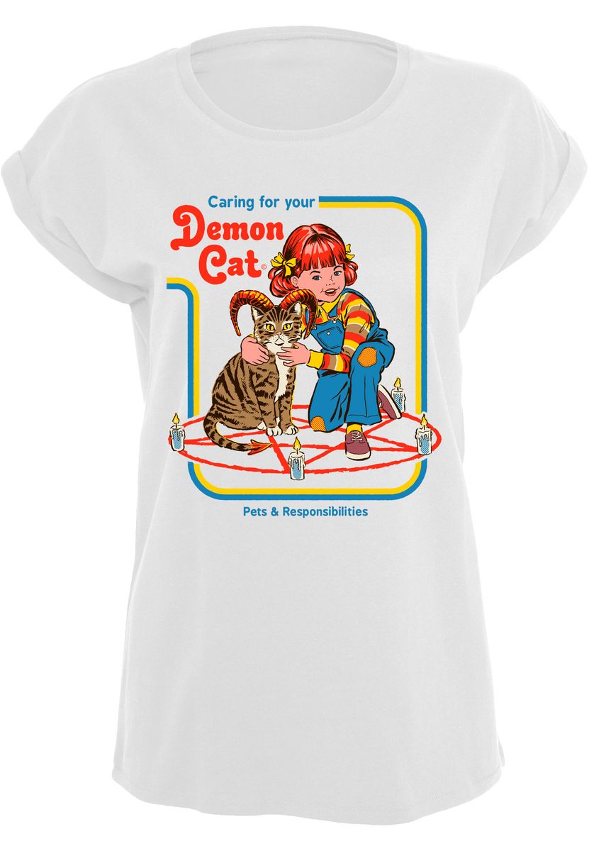 Steven Rhodes - Caring for your Demon Cat - Girlshirt