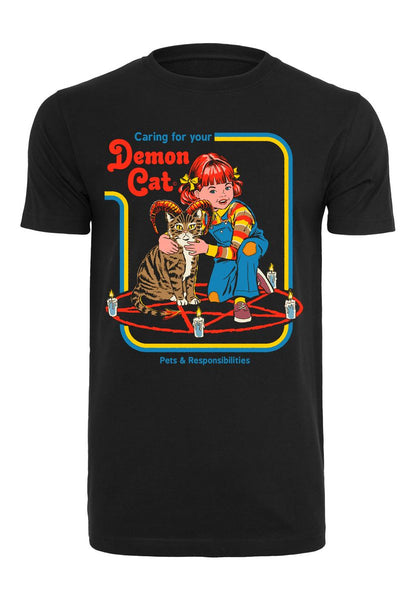 Steven Rhodes - Caring for your Demon Cat - T-Shirt