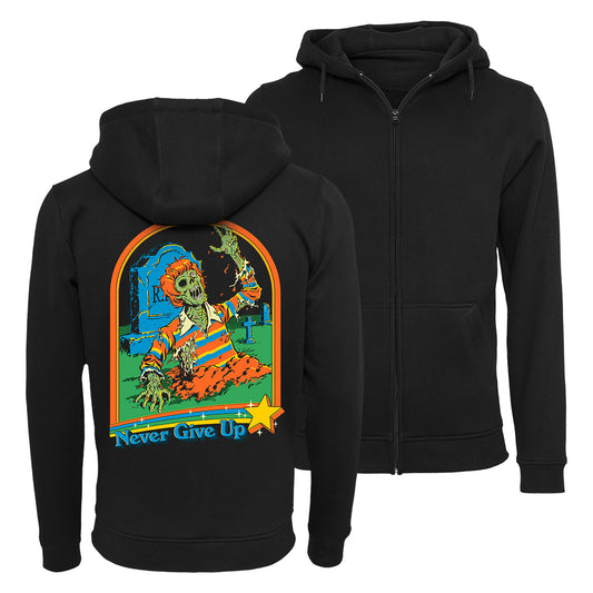 Steven Rhodes - Never Give Up - zip hoodie