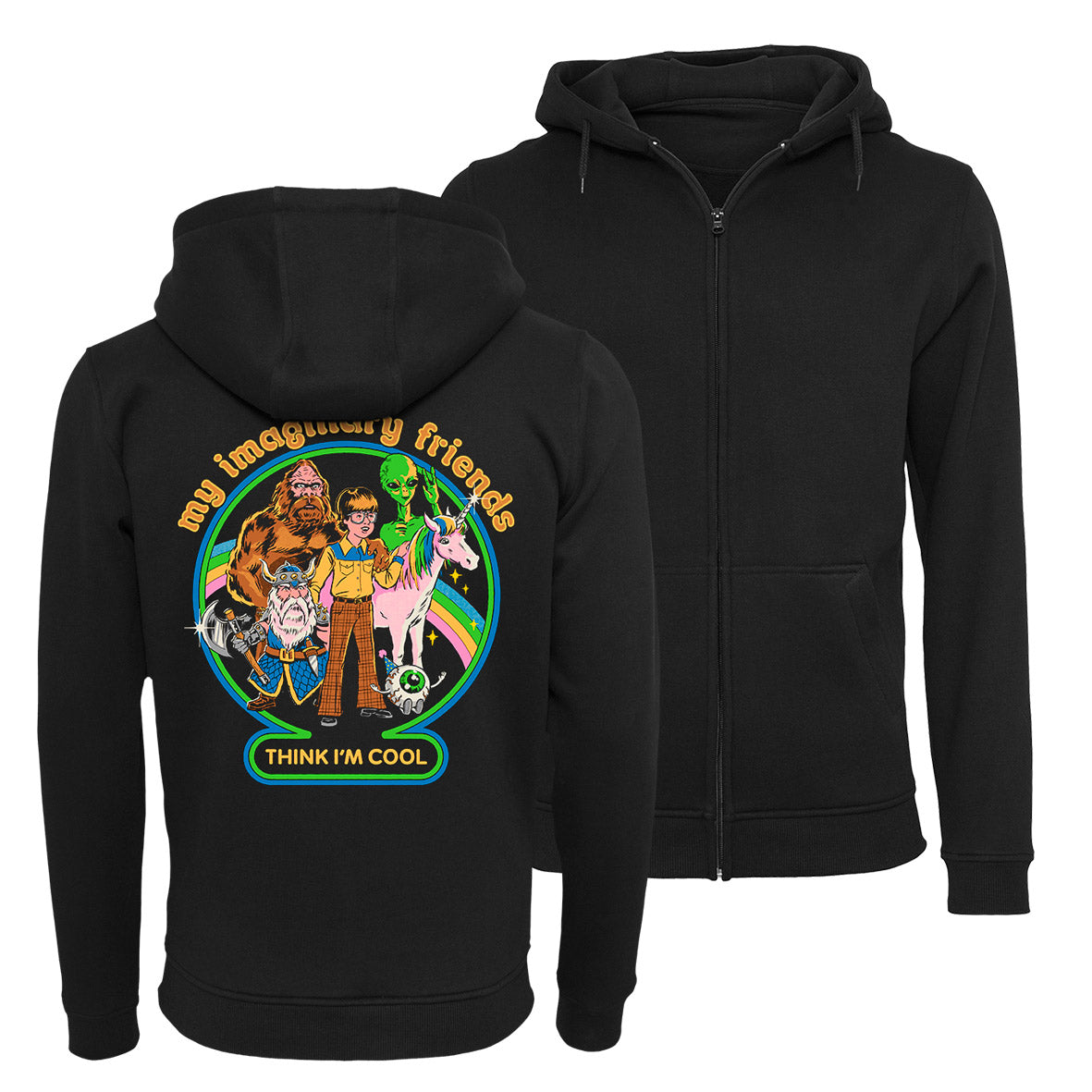 Steven Rhodes - My imaginary Friends - Zip-Hoodie | yvolve Shop