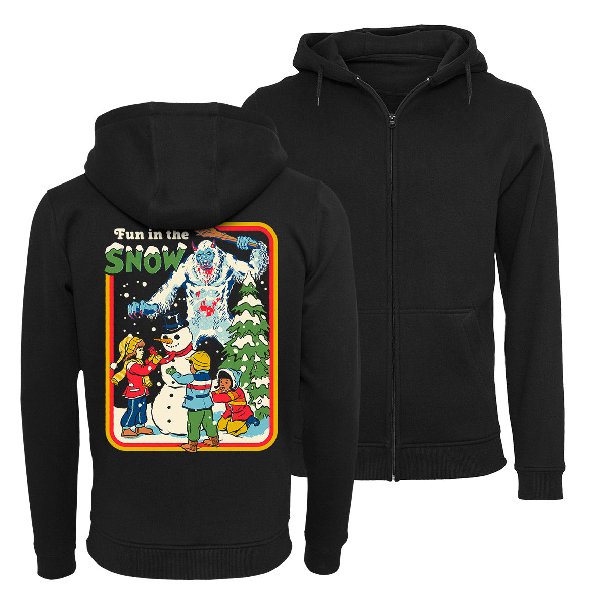 Steven Rhodes - Fun in the Snow - Zip-Hoodie | yvolve Shop