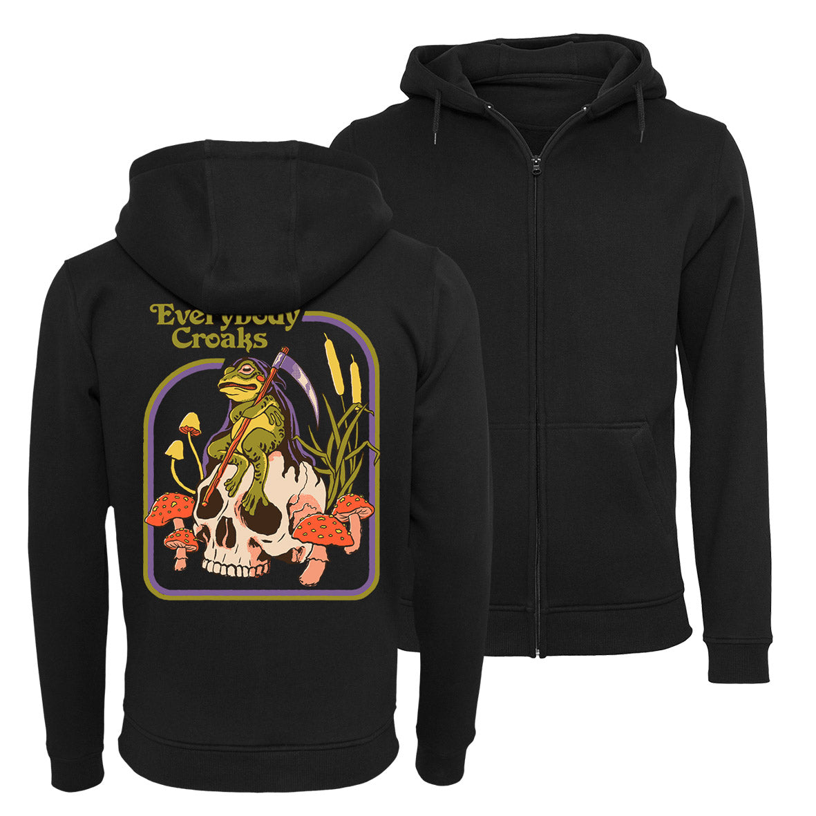 Steven Rhodes - Everybody Croaks - Zip-Hoodie | yvolve Shop