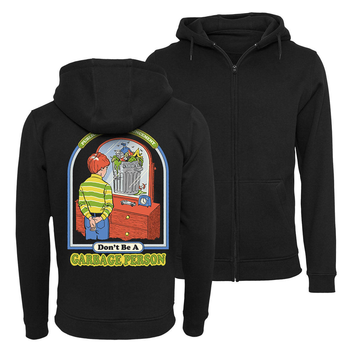 Steven Rhodes - Garbage Person - zip hoodie