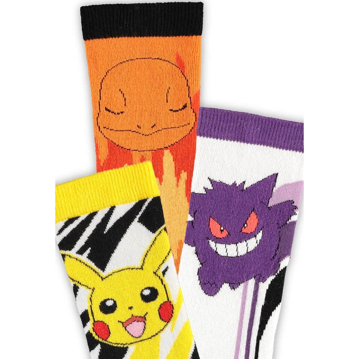 Pokémon - Pikachu, Glumanda & Gengar - Socken 3-er Pack | yvolve Shop