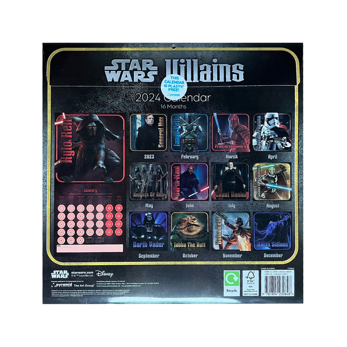 Star Wars - Villains - Kalender 2024 | yvolve Shop