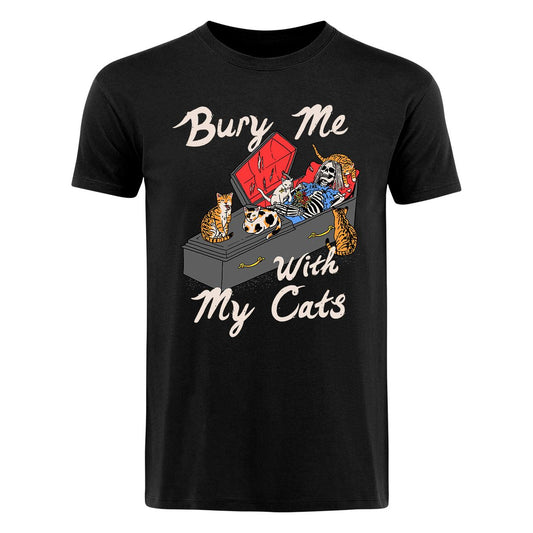 Hillary White Rabbit - Bury Me With My Cats - T-Shirt | yvolve Shop