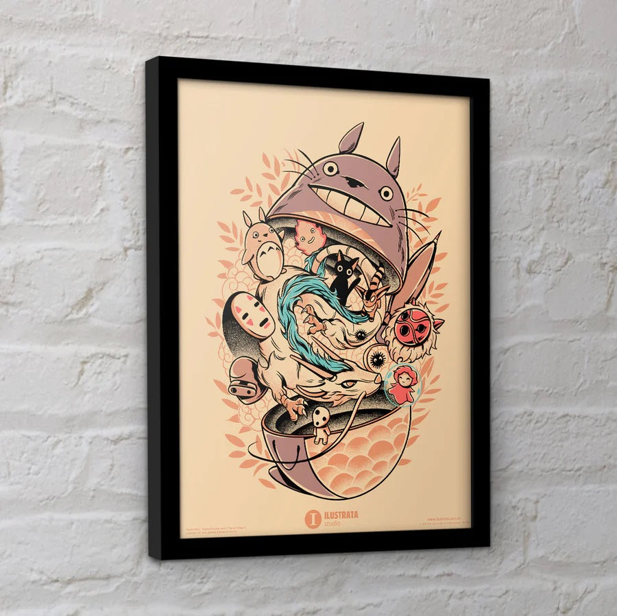 Ilustrata - The Girl and The Dragon - Framed Art Print