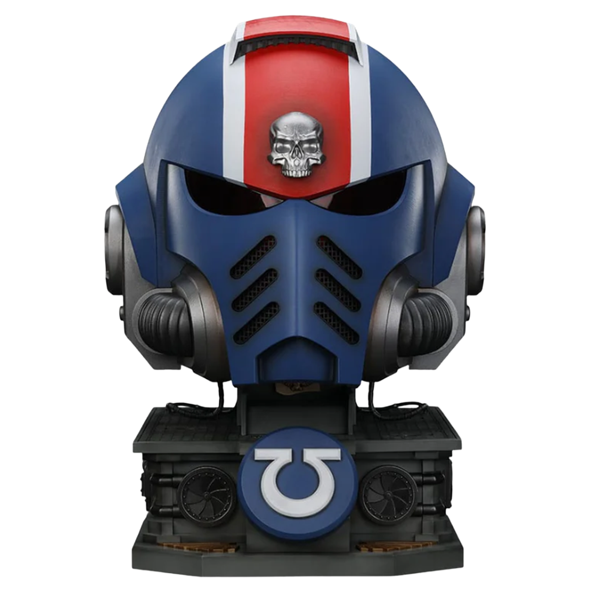 Warhammer 40,000 - Space Marine 2 Ultramarines Lieutenant Titus - replica helmet with stand