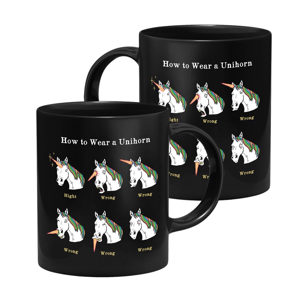 Hillary White Rabbit - How to Wear a Unihorn - Tasse | yvolve Shop