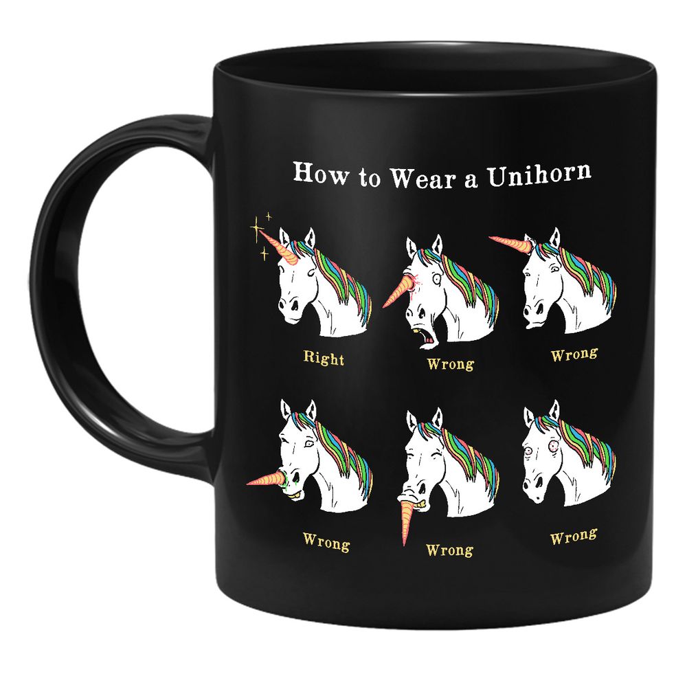 Hillary White Rabbit - How to Wear a Unihorn - Tasse | yvolve Shop