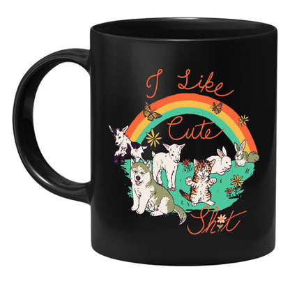 Hillary White Rabbit - I Like Cute Shit - Tasse | yvolve Shop