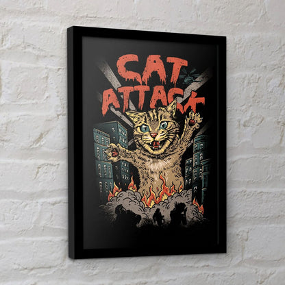 Vincent Trinidad - Cat Attack - Framed Art Print