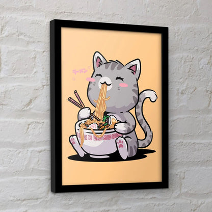 By Maria - Kawaii Neko Cat - Framed Art Print