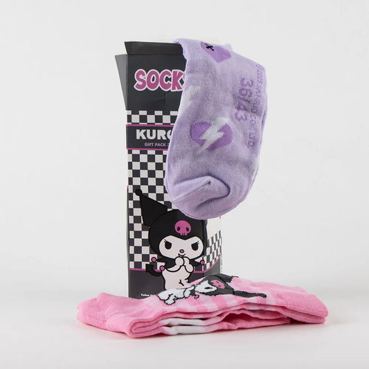 Hello Kitty - Sanrio Kuromi - 3er-Pack Socken