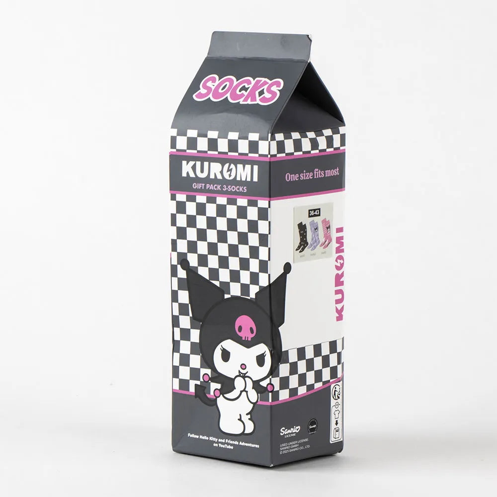 Hello Kitty - Sanrio Kuromi - 3er-Pack Socken