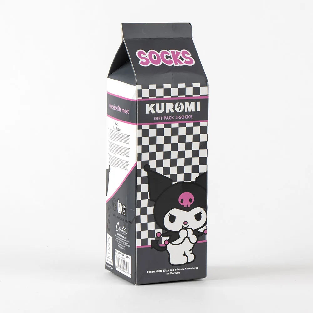 Hello Kitty - Sanrio Kuromi - 3er-Pack Socken