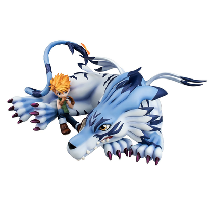 Digimon Adventures - G.E.M. Series PVC Figure Garurumon & Ishida Yamato 25 cm (Repeat) - Figure
