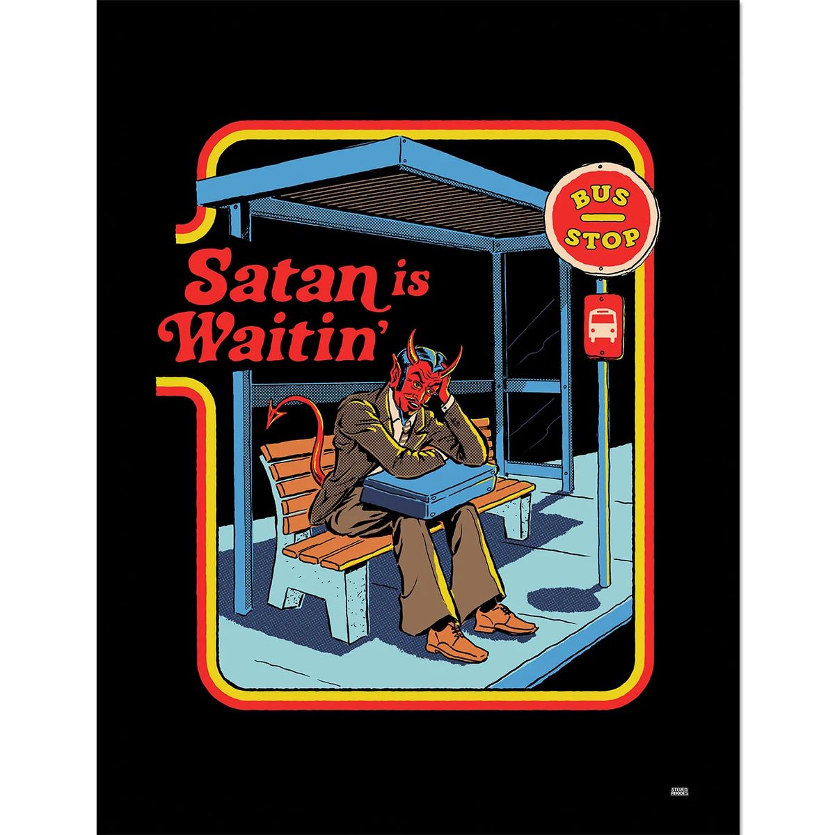 Steven Rhodes - Satan Is Waitin - Gerahmter Kunstdruck