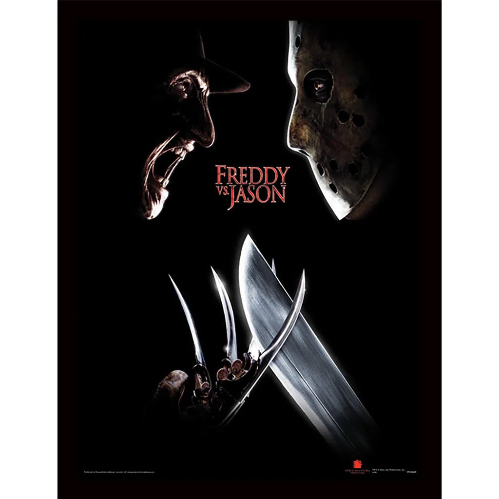 Freddy vs Jason - Face Off - Gerahmter Kunstdruck