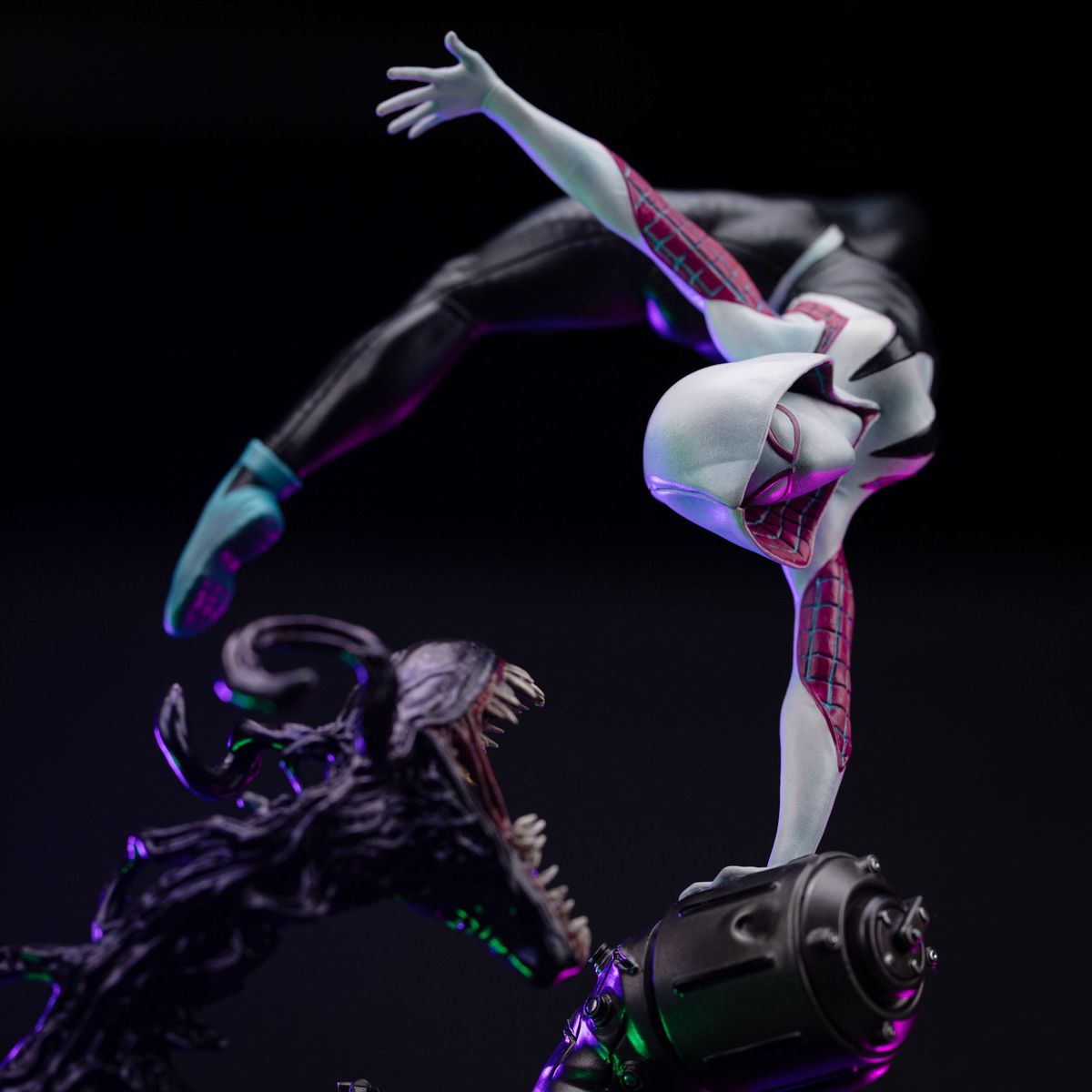 Marvel - Spider-Man vs Villains Art Scale Statue 1/10 Ghost Spider Diorama - Figur