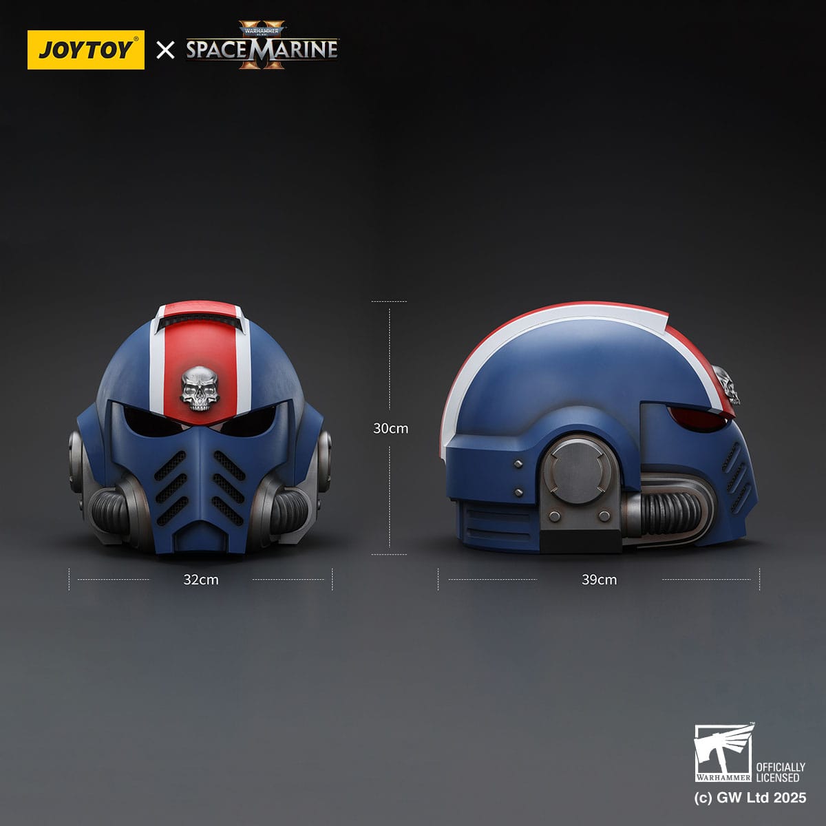 Warhammer 40,000 - Space Marine 2 Ultramarines Lieutenant Titus - replica helmet