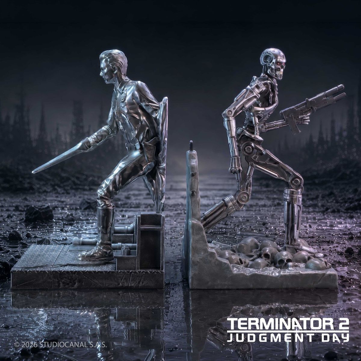Terminator 2 - T-1000 vs T-800 - Bookends