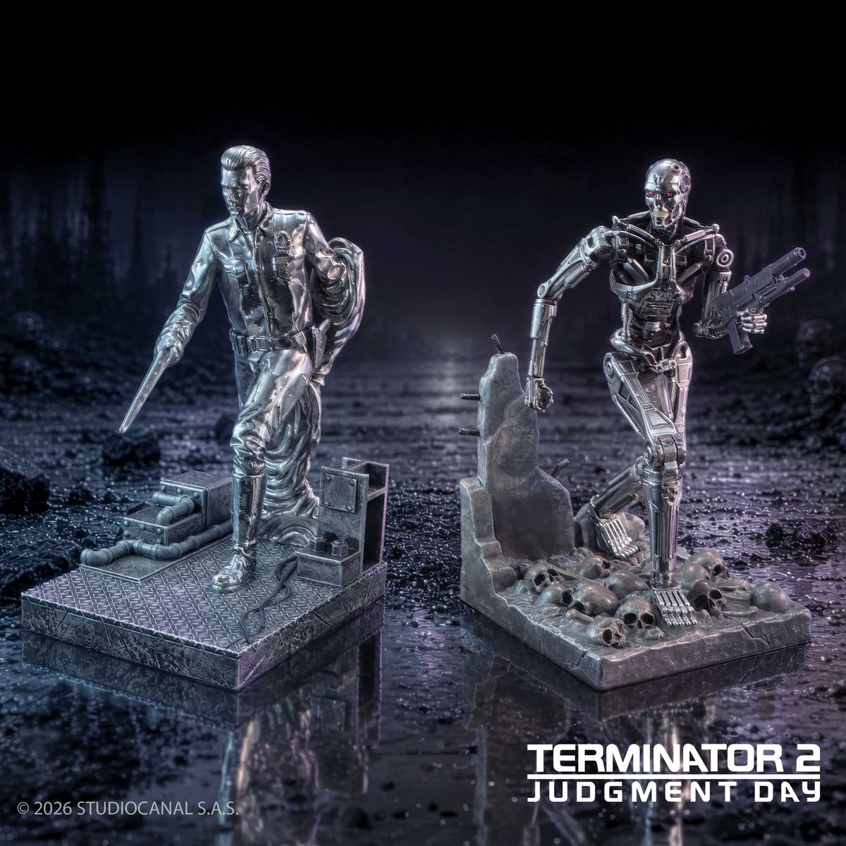 Terminator 2 - T-1000 vs T-800 - Bookends