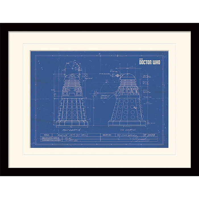 Doctor Who - Dalek Blueprint - Gerahmter Kunstdruck