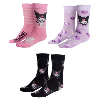 Hello Kitty - Sanrio Kuromi - 3er-Pack Socken