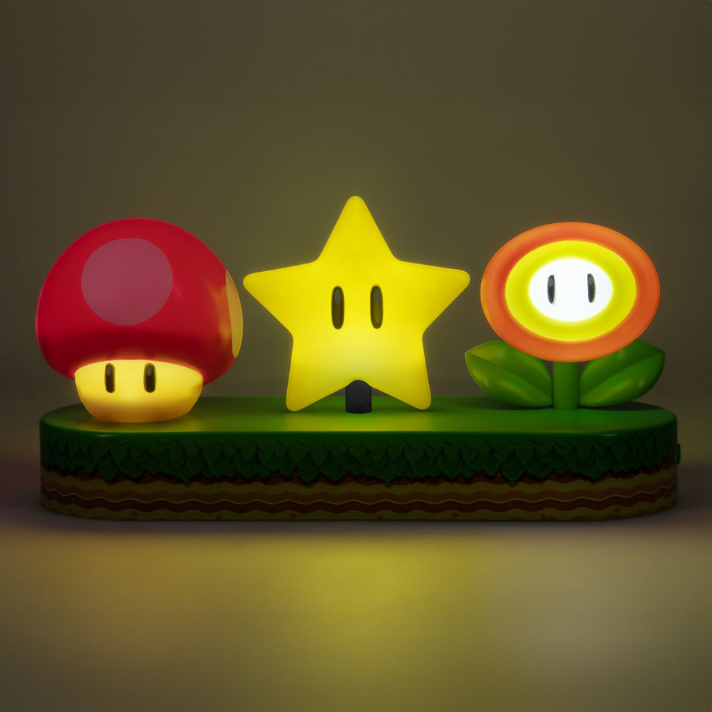 Super Mario - Pilz Stern Blume - Lampe