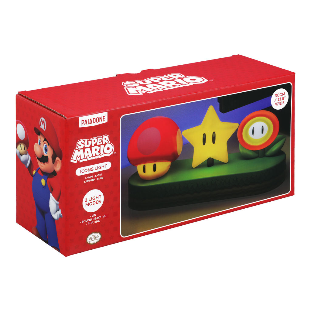 Super Mario - Pilz Stern Blume - Lampe