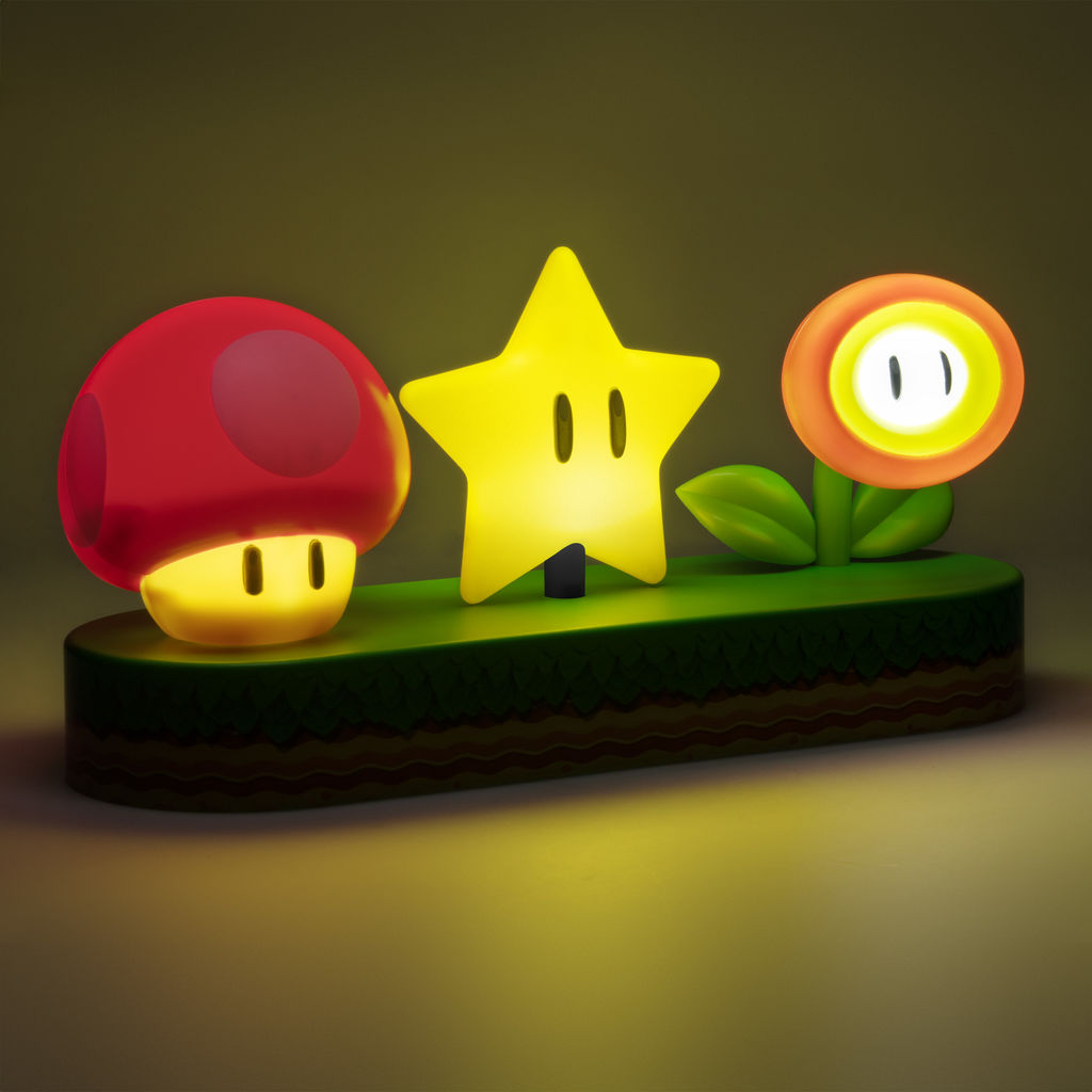 Super Mario - Pilz Stern Blume - Lampe