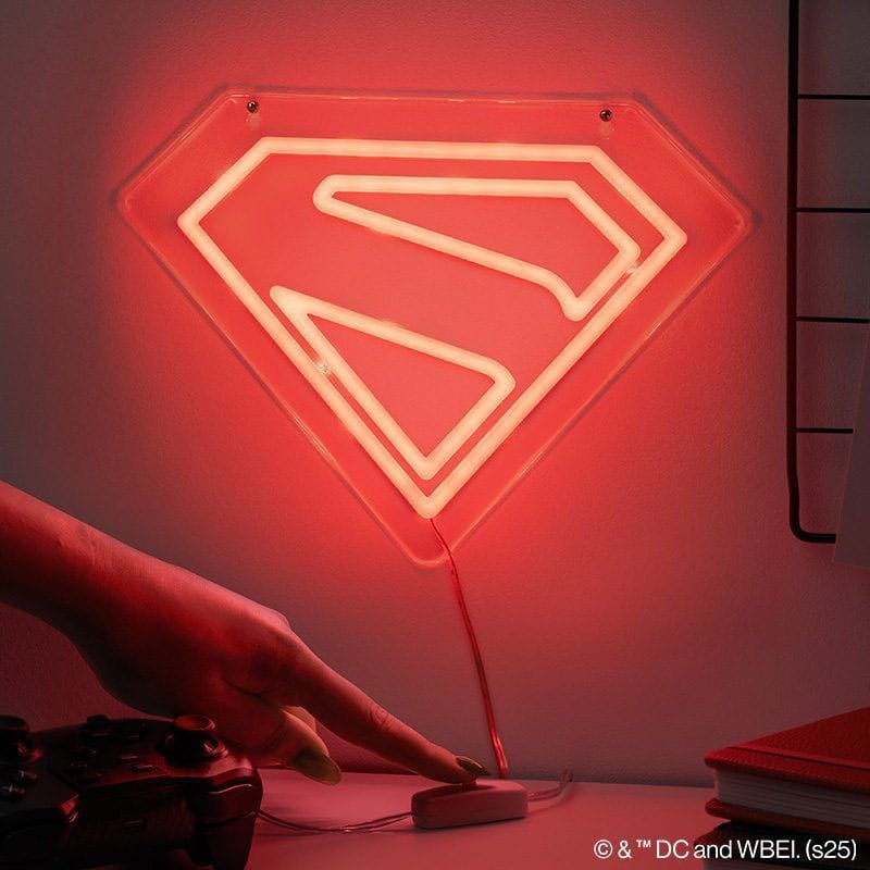 Superman - Neon Logo - Lamp