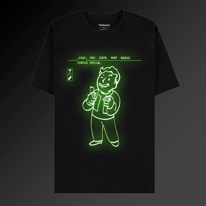 Fallout - Charisma +10 - T-Shirt | leuchtet im Dunkeln