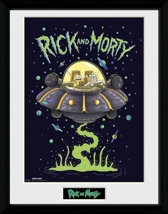 Rick and Morty - Ship - Gerahmter Kunstdruck | yvolve Shop