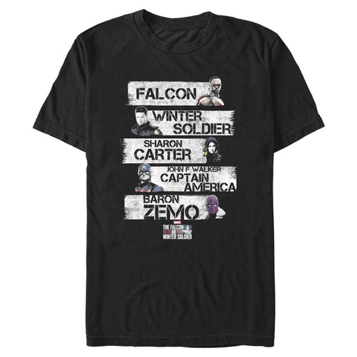The Falcon and the Winter Soldier - Character Stack - T-Shirt | yvolve Shop