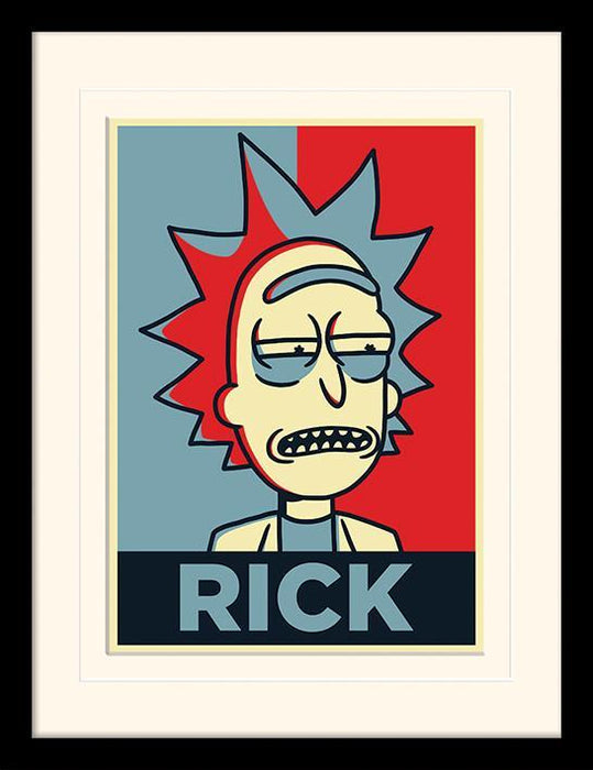 Rick and Morty - Rick Campaign - Gerahmter Kunstdruck | yvolve Shop