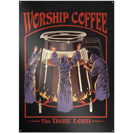Steven Rhodes - Worship Coffee - Metallschild | yvolve Shop