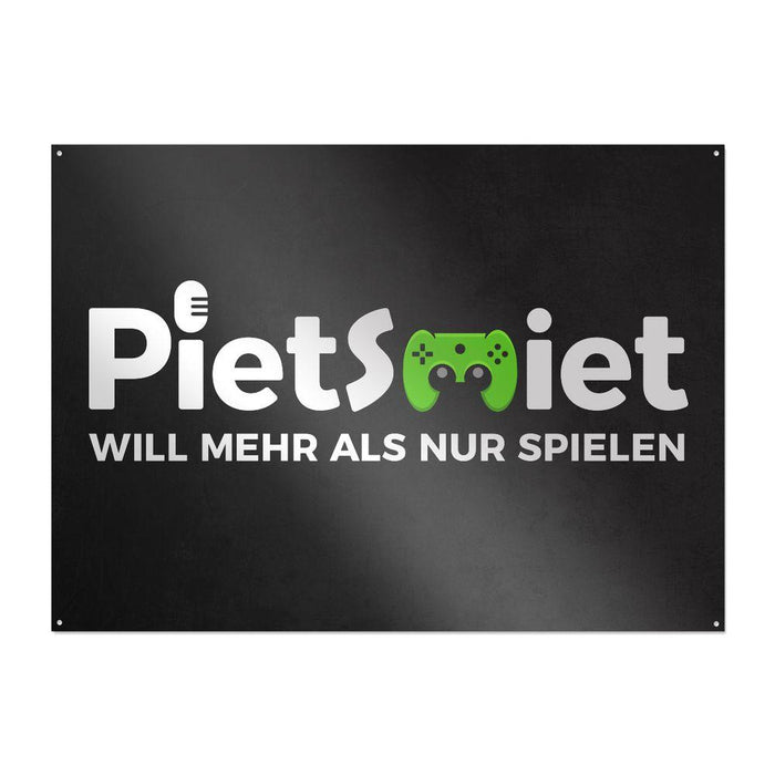 PietSmiet - Plain Logo - Metallschild | yvolve Shop