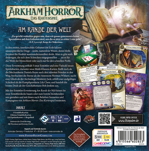Arkham Horror - Am Rande der Welt - Ermittler-Erweiterung | Deutsch | yvolve Shop