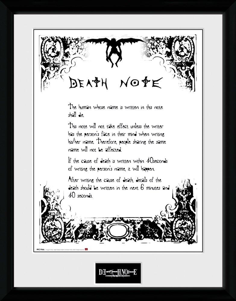 Death Note - Rules - Gerahmter Kunstdruck | yvolve Shop