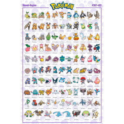 Pokémon - Sinnoh Englisch - Poster | yvolve Shop