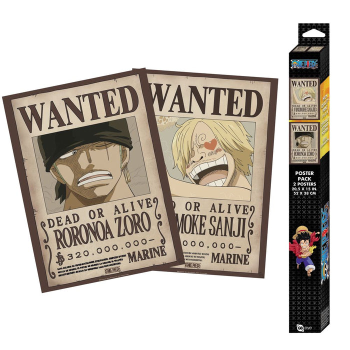 One Piece - Wanted Zoro & Sanji - 2 Poster-Set | yvolve Shop