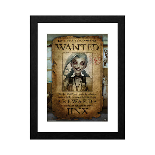 League of Legends - Jinx Wanted - Gerahmter Kunstdruck | yvolve Shop