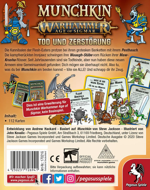 Munchkin - Warhammer Age of Sigmar: Tod und Zerstörung - Erweiterung | Deutsch | yvolve Shop
