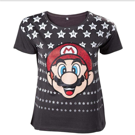 Super Mario - Mario with Stars - Girlshirt | yvolve Shop